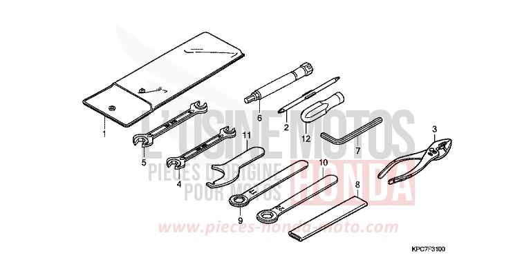 WERKZEUGE von Varadero 125 PEARL CONCOURS BLACK (NHA65) von 2010